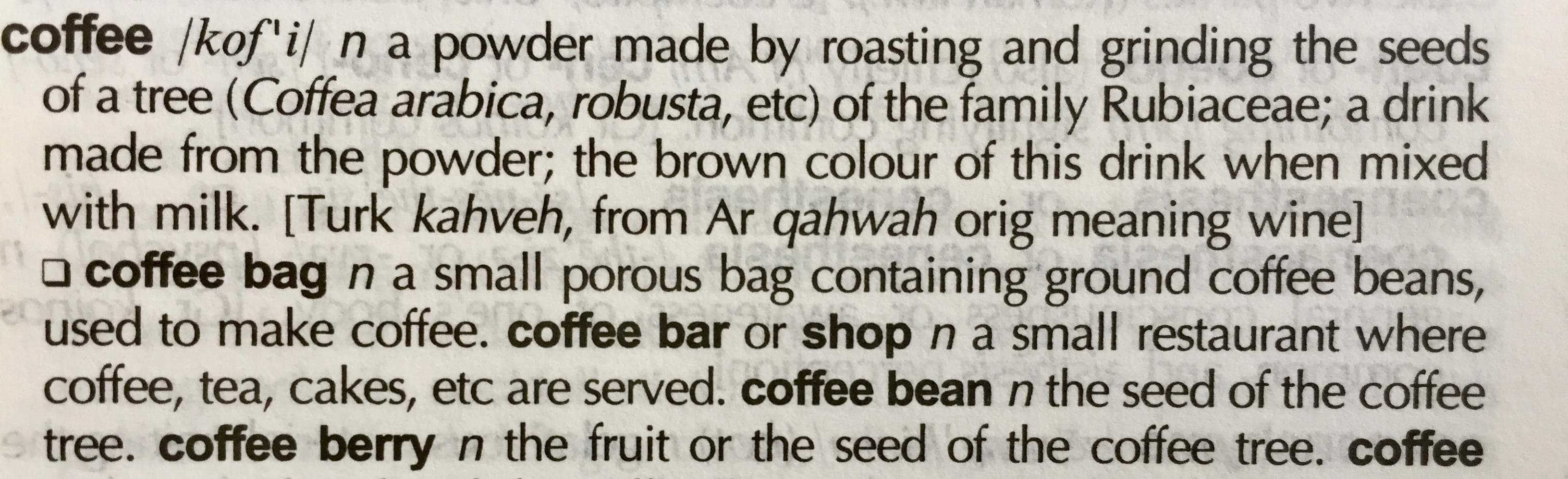 Page from a dictionary